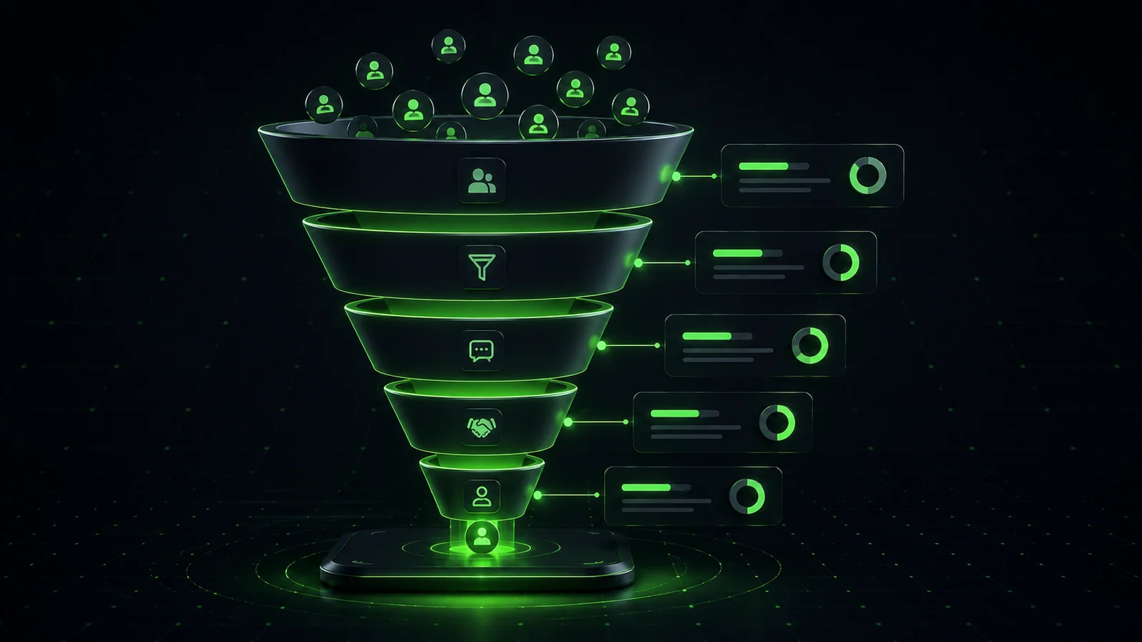 Funnel de conversion de leads a clientes
